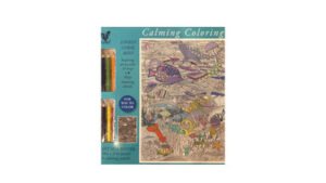 Calming Coloring Lovely Coral Reef Poster w/Colored Pencils