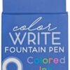 Color Write Fountain Pen: 8 Colored Ink Refills