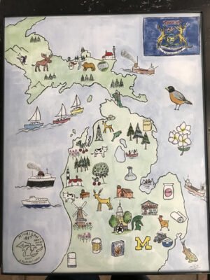 Framed Michigan Scenescape 11 by 14